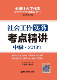 沈黎 — 2018年全国社会工作者职业水平考试辅导用书 社会工作实务考点精讲 中级