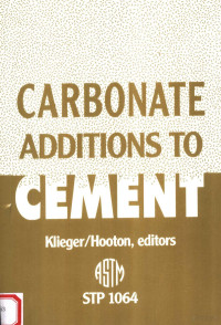 PAUL KLIEGER R.DOUGLAS HOOTON — CARBONATE ADDITIONS TO CEMENT