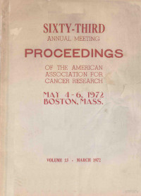 HUGH J.CREECH — SIXTY THIRD ANNUAL MEETING PROCEEDINGS OF THE AMERICAN ASSOCIATION FOR CANCER RESEARCH