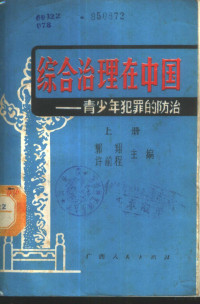 郭翔，许前程主编 — 综合治理在中国-青少年犯罪的防治 下