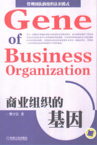 贺宇江著, 贺宇江 (企业管理), 賀宇江 — 商业组织的基因 管理团队的组织认识模式