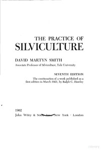 DAVID MARTYN SMITH — THE PRACTICE OF SILVICULTURE