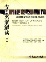 中国知识产权研究会专利委员会等编 — 专利名案解读 2 20起典型专利纠纷案例评析