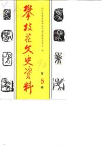 四川省攀枝花市政协文史资料委员会 — 政协攀枝花市第三届委员会文史资料委员会 第5辑