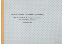 Cyril Tomkins and Michael Bromwich — CONTROLLERSHIP IN CENTRAL GOVERNMENT