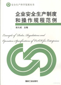 宋大成主编, 宋大成主编, 宋大成 — 企业安全生产制度和操作规程范例