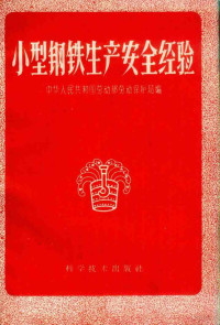 中华人民共和国劳动部劳动保护局编 — 小型钢铁生产安全经验