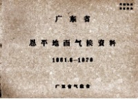 广东省气象台 — 广东省恩平地面气候资料 1961.6-1970