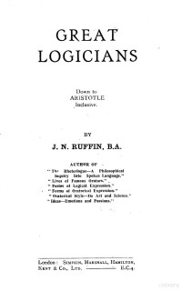 J. N. Ruffin — Great logicians