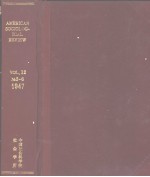 — AMERICAN SOCIOLOGICAL REVIEW VOL.12 No2-6 1947