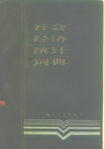 熊大凤，颜日初主编；陆华铎等编 — 社会经济统计词典