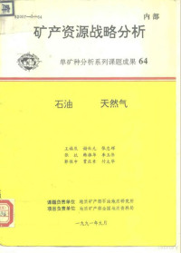 王福庆，谢秋元，张忠辉，张抗 — 矿产资源战略分析 单矿种分析系列课题成果64 石油 天然气