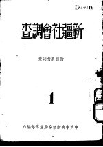 中共中央新疆分局宣传部编印 — 新疆社会调查 新疆农村调查 1