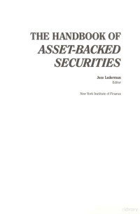 JESS LEDERMAN, Jess Lederman, New York Institute of Finance, Jess Lederman, editor, Lederman, Jess — THE HANDBOOK OF ASSET-BACKED SECURITIES