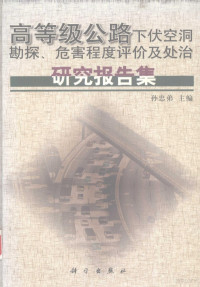 孙忠第主编, 孙忠弟主编, 孙忠弟 — 高等级公路下伏空洞勘探、危害程度评价及处治研究报告集