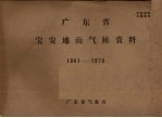 广东省气象台编辑 — 广东省宝安地面气候资料 1961-1970