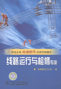 安徽省电力公司编, 安徽省电力公司编, 安徽省电力公司 — 线路运行与检修专业