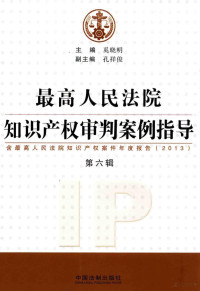 奚晓明主编 — 最高人民法院知识产权审判案例指导 第六辑 含最高人民法院知识产权案件年度报告（2013）