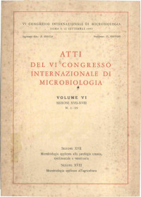 REN KIMURA — ATTI DEL VI CONGRESSO INTERNAZIIONALE DI MICROBIOLOGIA VOLUME VI