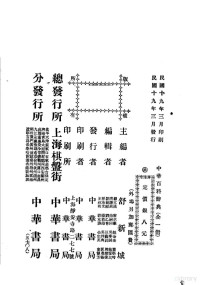 舒新城主编 — 中华百科辞典 全1册