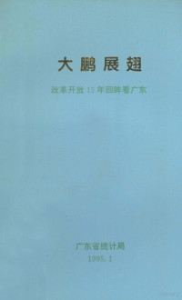 广东省统计局编 — 大鹏展翅 改革开放15年回眸看广东