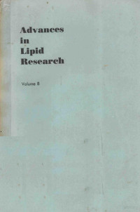 DAVID KRITCHEVSKY — ADVANCES IN LIPID RESEARCH VOLUME 8,RODOLFO PAOLETTI