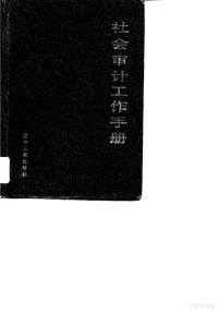 王锡庆，陈复主编, 王锡庆, 陈复主编, 王锡庆, 陈复 — 社会审计工作手册