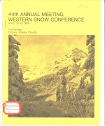  — 44th ANNUAL MEETING WESTERN SNOW CONFERENCE