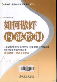 宗印凤主编, Yinfeng Zong, 宗印凤主编, 宗印凤 — 如何做好内部控制