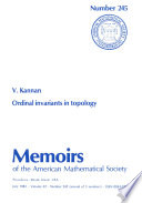 V. Kannan — Ordinal Invariants in Topology