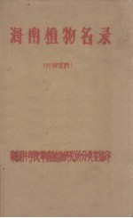 中国科学院华南植物研究所分类室编 — 海南植物名录