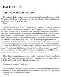 Bailey Dale — Anencephalic Fields