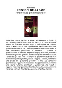 Danilo Zolo — I signori della pace. Una critica del globalismo giuridico