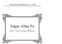 Allan, Poe Edgar — Der Geist des Bösen