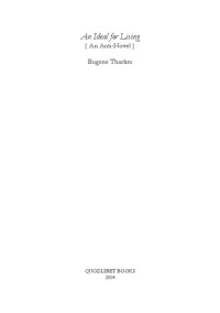 Eugene Thacker — An Ideal for Living