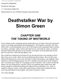 Green, Simon R — Deathstalker War