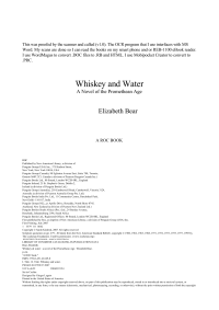 Bear Elizabeth — Whiskey and Water