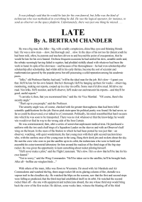 Chandler, A Bertram — Late