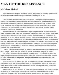 McCollum Michael — Man of Renaissance