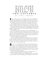 Shiner Lewis — Nine Hard Qiuestions about the Nature of the Universe