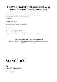 Lande, Erving W — Slingshot