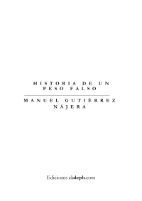 Gutierrez, Najera Manuel — Historia De Un Peso Falso