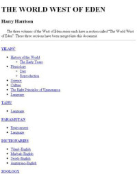 Harrison Harry — The World Of West Eden
