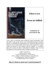 Lewis Elliott — Irren ist tödlich