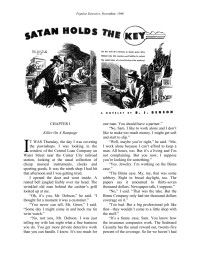 Benson, B J — Satan Holds the Key