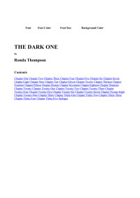 Thompson Ronda — The Dark One