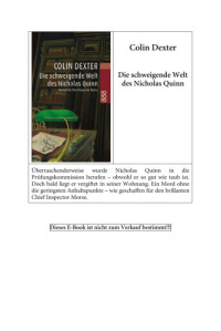 Dexter Colin — Die schweigende Welt des Nicholas Quinn