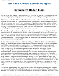 Elgin, Suzette Haden — We Have Always Spoken Panglish