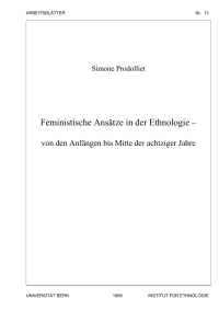 Prodolliet Simone — Feministische Ansätze in der Ethnologie