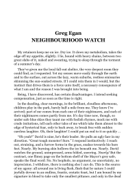 Egan Greg — Neighbourhood Watch